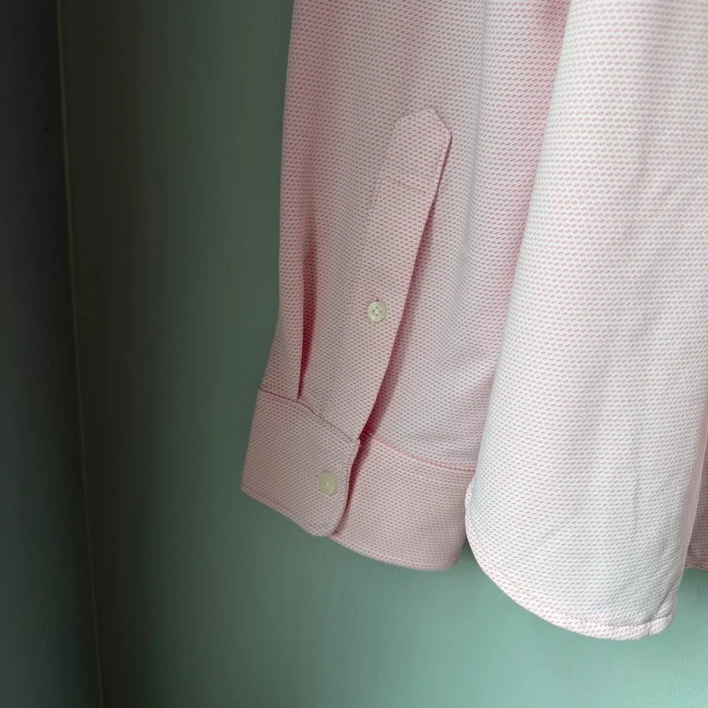 J. Crew Men's Pink Performance Button Up Dress Shirt XXL NEW